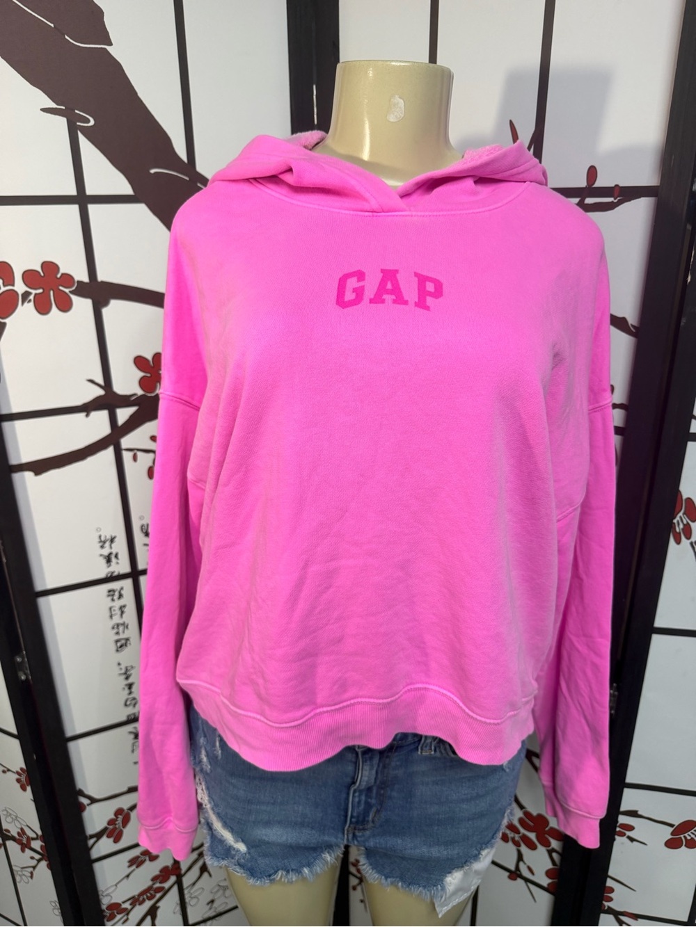 GAP Bright Pink Pullover Hoodie